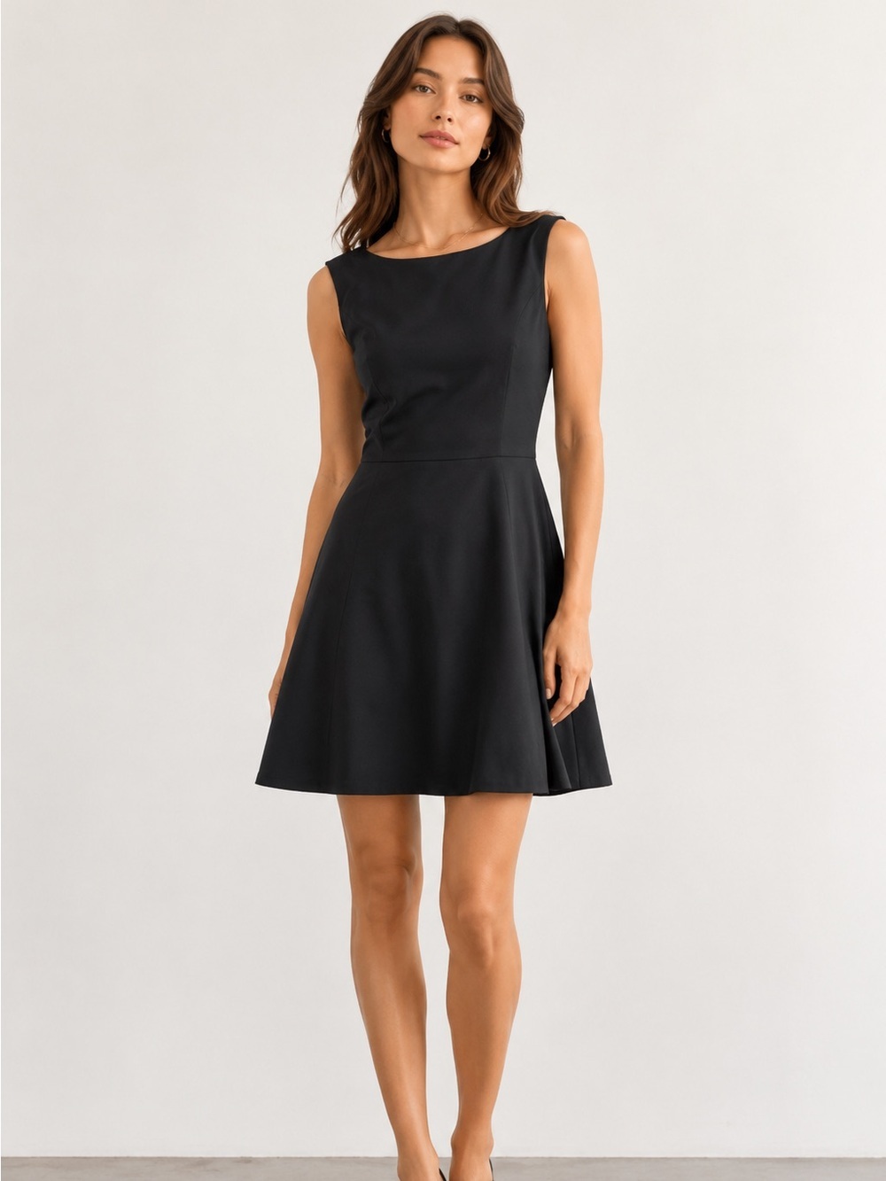 Of Mercer Black Sleeveless A Line Mini Dress Size 8
